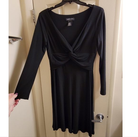 Vintage Jones New York Size 16 Black Long Sleeve Dress - Picture 4 of 9